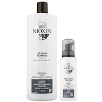 Nioxin-2 Shampoo Densificador 1000ml + Espuma Capilar Cabello Natural